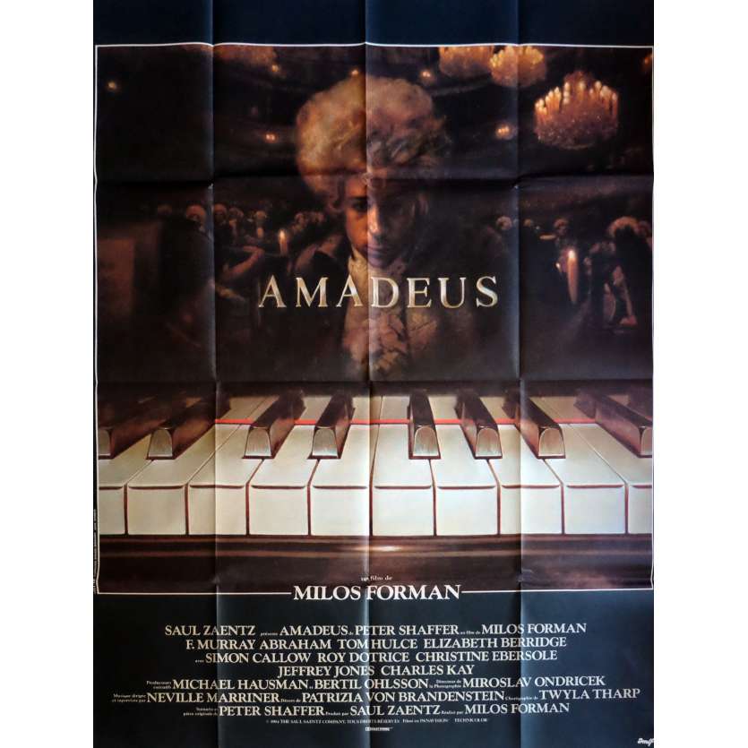 AMADEUS Affiche de film  120x160 cm - 1984 - F. Murrray Abraham, Milos Forman