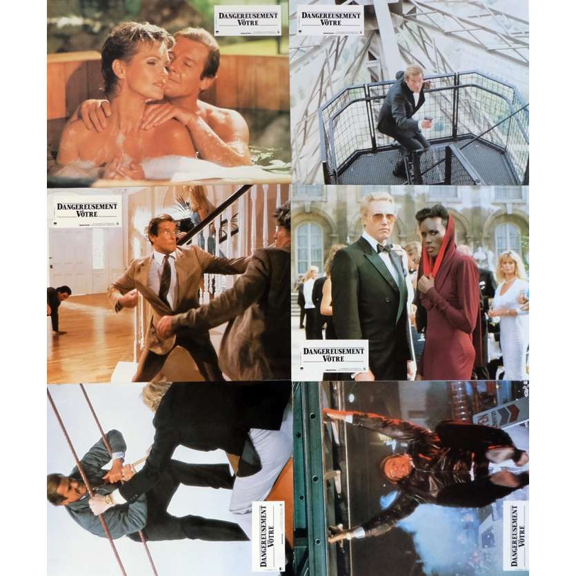 A VIEW TO A KILL Lobby Cards x6 Jeu B 9x12 in. French - 1985 - John Glen, Roger Moore