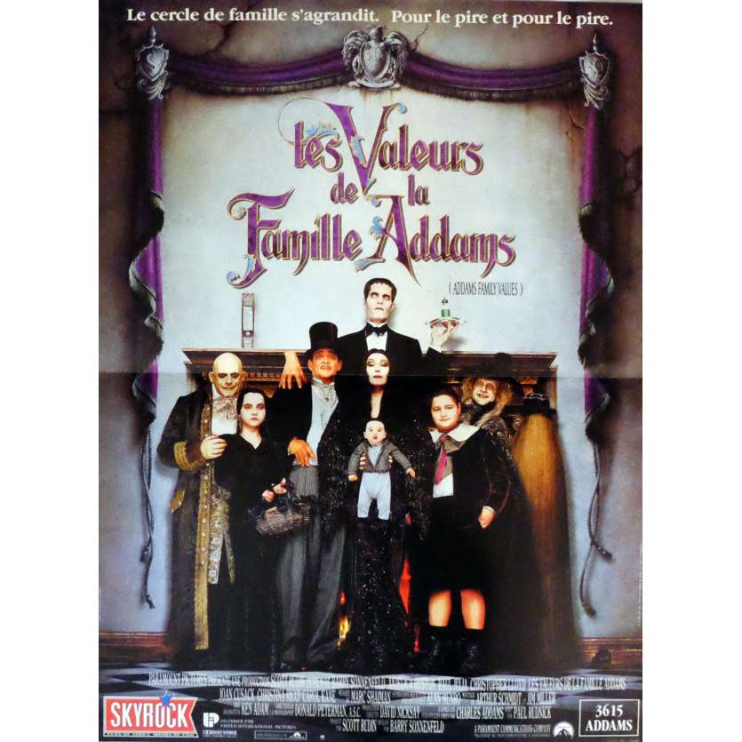 ADDAMS FAMILY VALUES Movie Poster 15x21 in. French - 1991 - Barry Sonnefeld, Christina Ricci