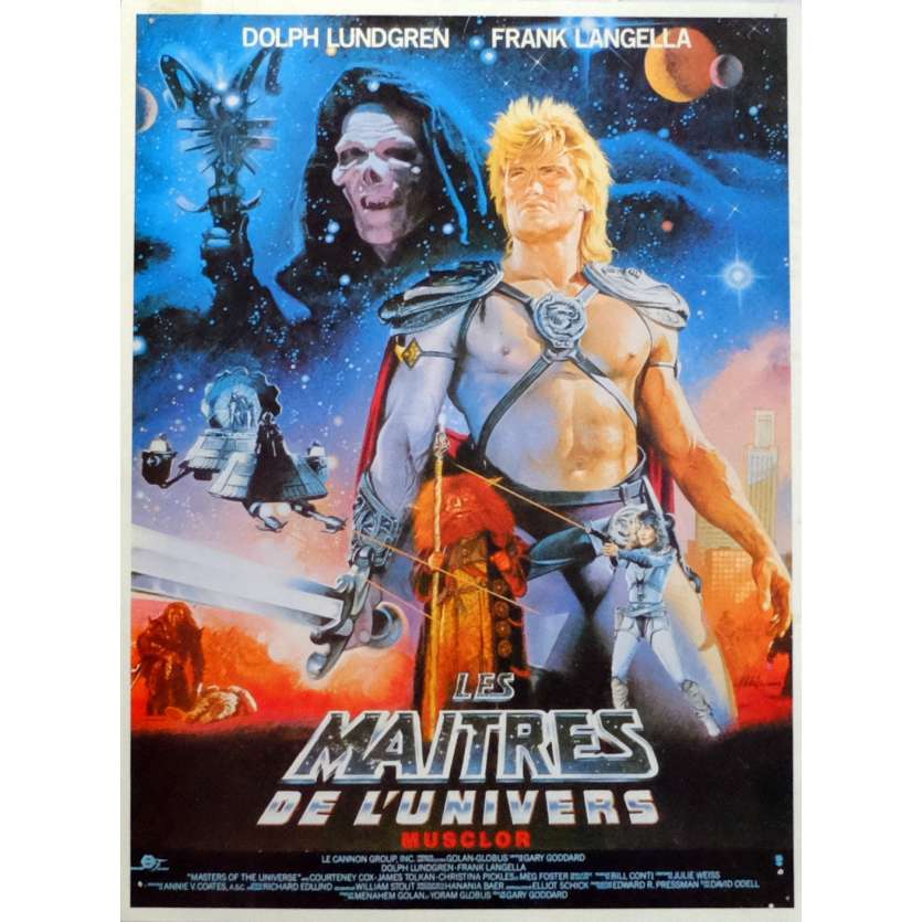 MASTERS OF THE UNIVERSE Herald 9x12 in. French - 1987 - Gary Goddard, Dolph Lundgren