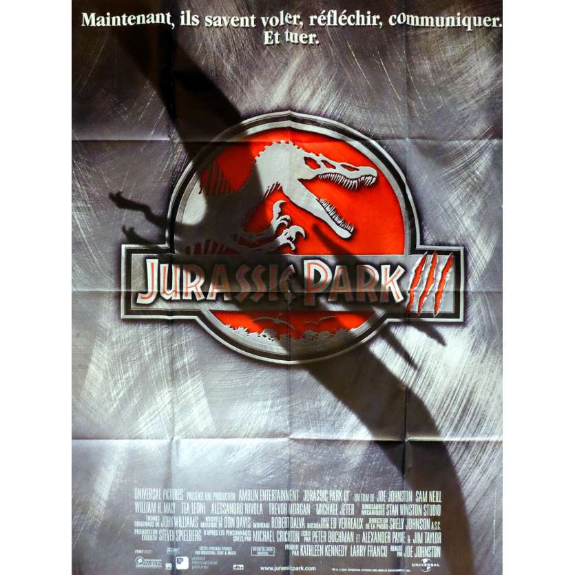 JURASSIC PARK 3 Affiche de film 120x160 cm - 2001 - Sam Neil, Steven Spielberg