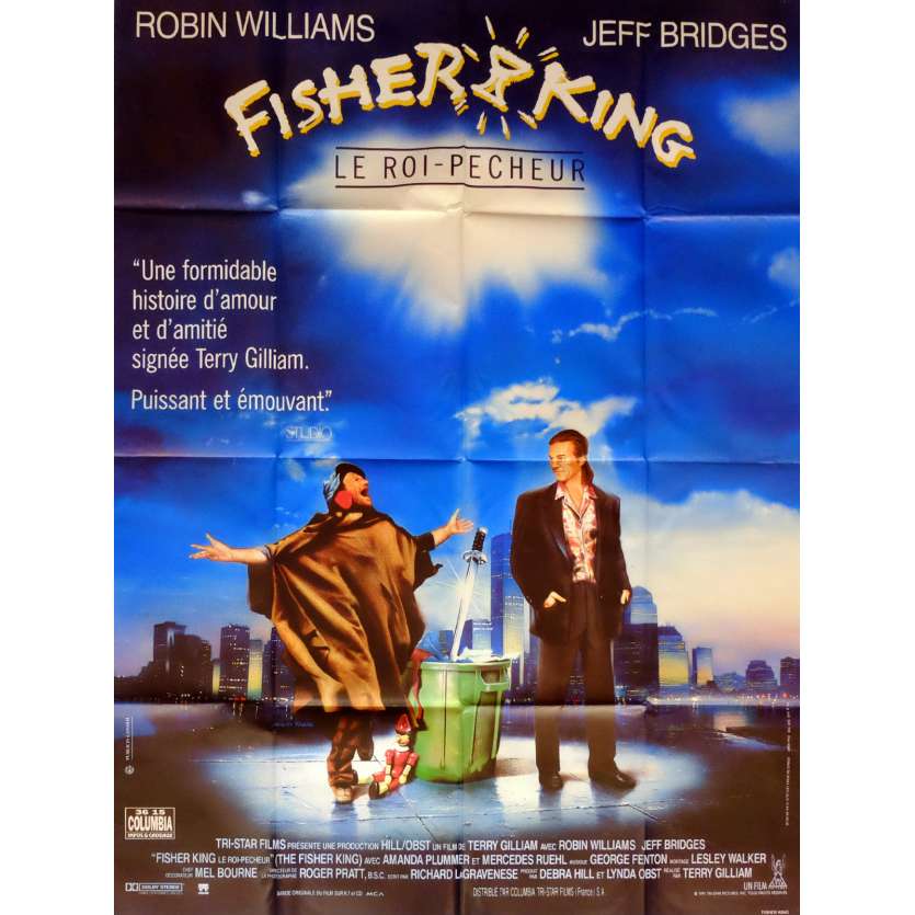 FISHER KING Affiche de film  120x160 cm - 1991 - Jeff Bridges, Terry Gilliam
