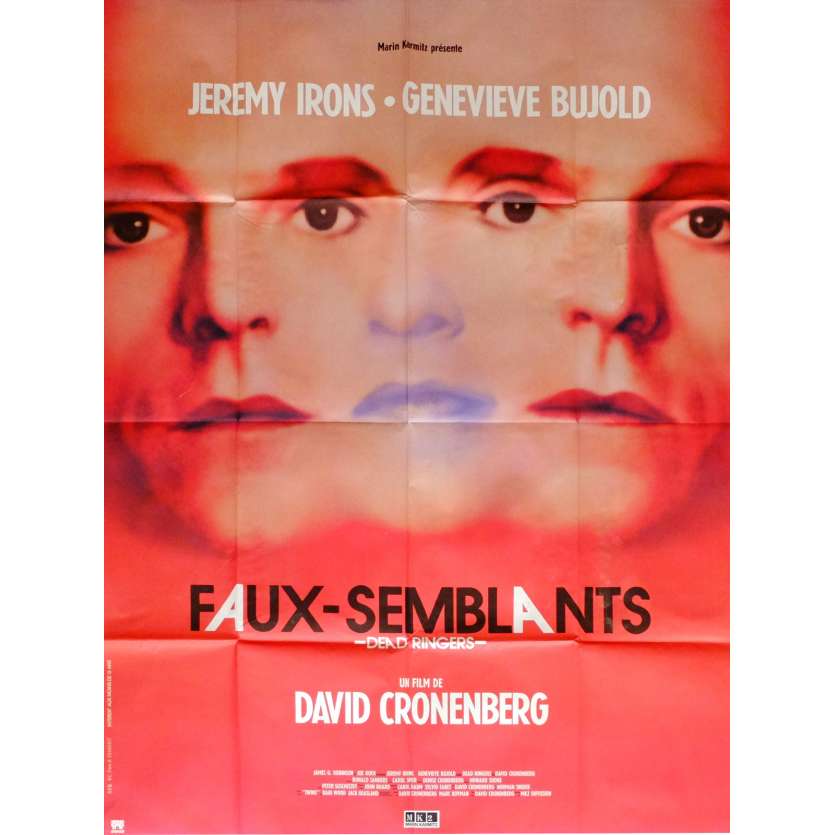 FAUX SEMBLANTS Affiche de film 120x160 cm - 1988 - Jeremy Irons, David Cronenberg