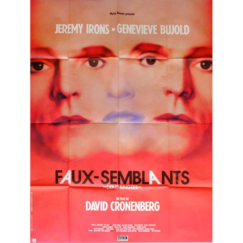 FAUX SEMBLANTS Affiche de film 120x160 cm - 1988 - Jeremy Irons, David Cronenberg