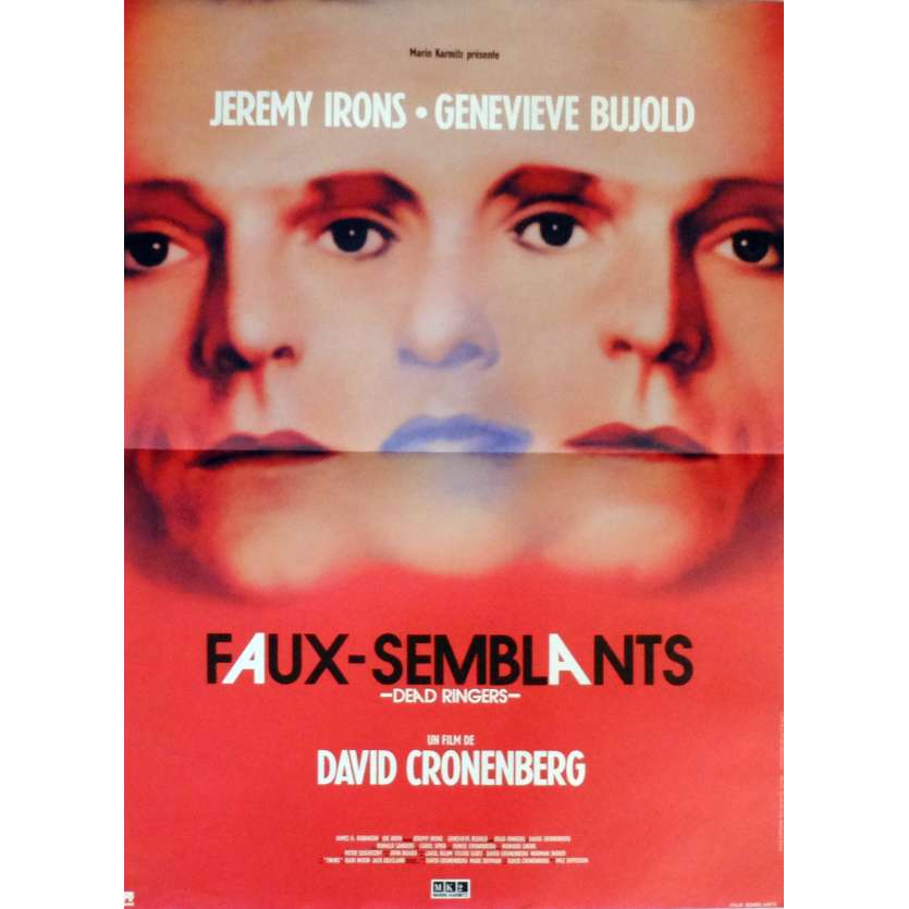 FAUX SEMBLANTS Affiche de film 40x60 cm - 1988 - Jeremy Irons, David Cronenberg