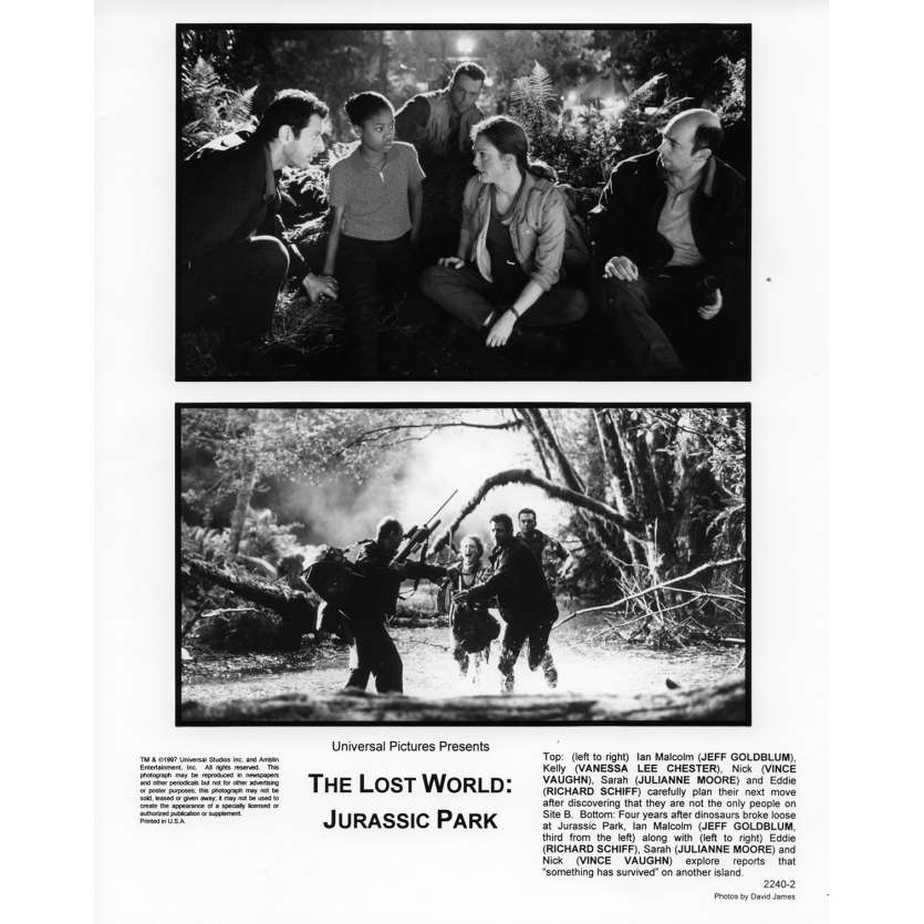 JURASSIC PARK 2 LE MONDE PERDU Photo de presse N6 20x25 cm - 1997 - Jeff Goldblum, Steven Spielberg