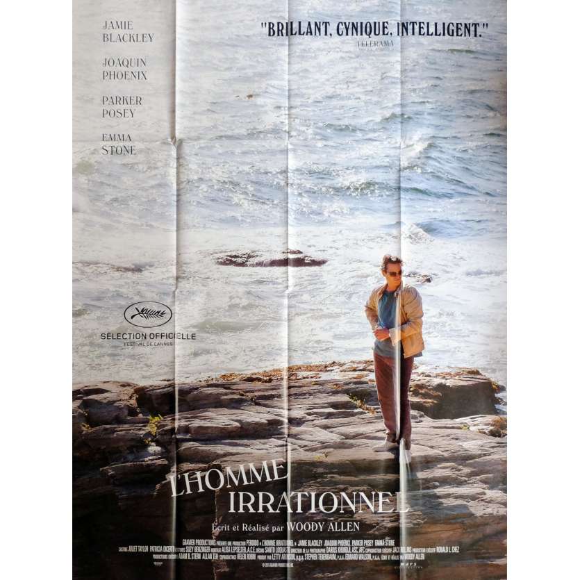 L'HOMME IRRATIONNEL Affiche de film 120x160 cm - 2015 - Joaquim Phoenix, Woody Allen