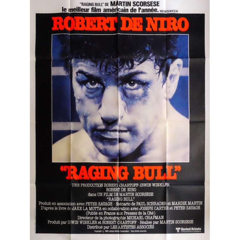 RAGING BULL Movie Poster  47x63 in. French - 1980 - Martin Scorsese, Robert de Niro