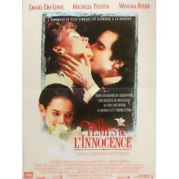 LE TEMPS DE L'INNOCENCE Affiche de film 40x60 cm - 1993 - Daniel Day Lewis, Martin Scorsese