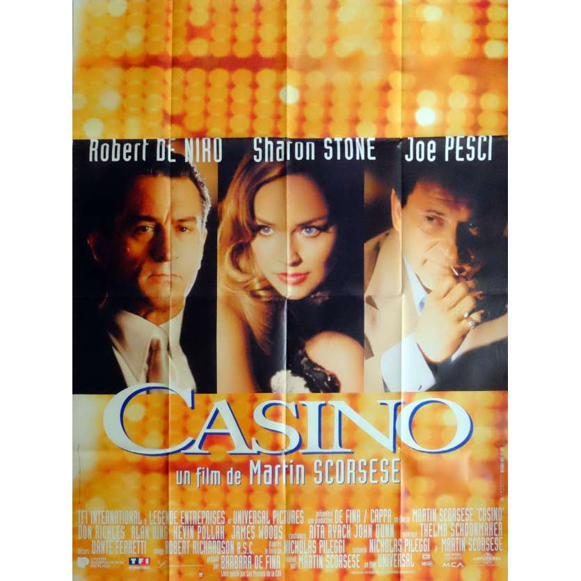CASINO Movie Poster 47x63 in. French - 1995 - Martin Scorsese, Robert de Niro