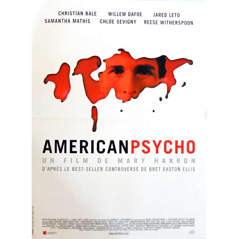 AMERICAN PSYCHO Affiche de film 40x60 cm - 2000 - Christian Bale, Marry Harron