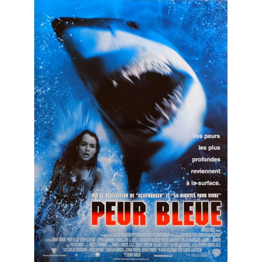 DEEP BLUE SEA Movie Poster 15x21 in. French - 1999 - Renny Harlin, Thomas Jane