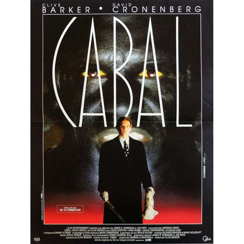 NIGHTBREED Movie Poster  15x21 in. French - 1990 - Clive Barker, David Cronenberg