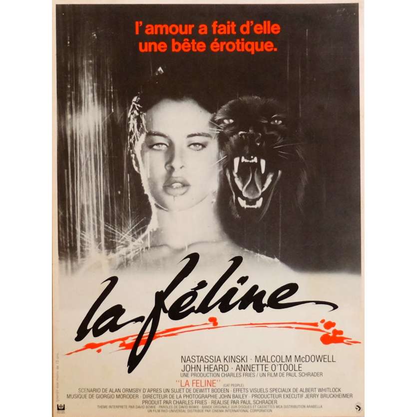 LA FELINE Affiche de film  21x30 cm - 1982 - Nastassja Kinski, Paul Schrader