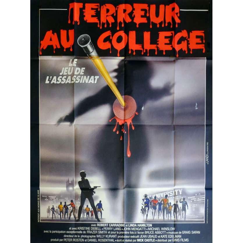 TERREUR AU COLLEGE - TAG Affiche de film 120x160 cm - 1982 - Robert Carradine, Nick Castle