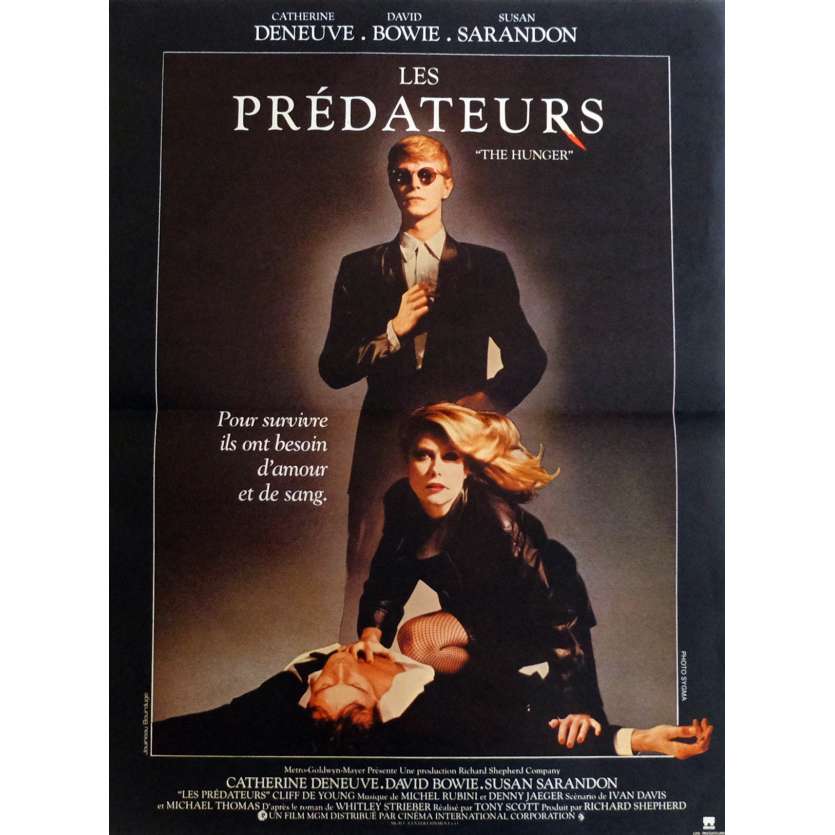 LES PREDATEURS Affiche de film 40x60 cm - 1983 - David Bowie, Tony Scott