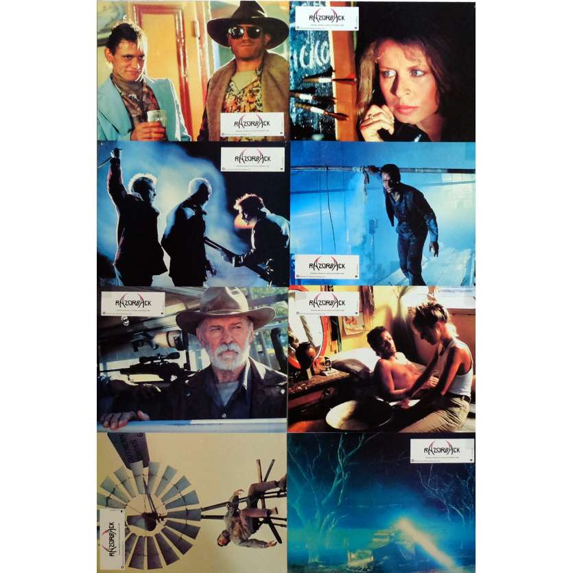 RAZORBACK Lobby Cards x8 9x12 in. French - 1984 - Russel Mulcahy, Gregory Harrison