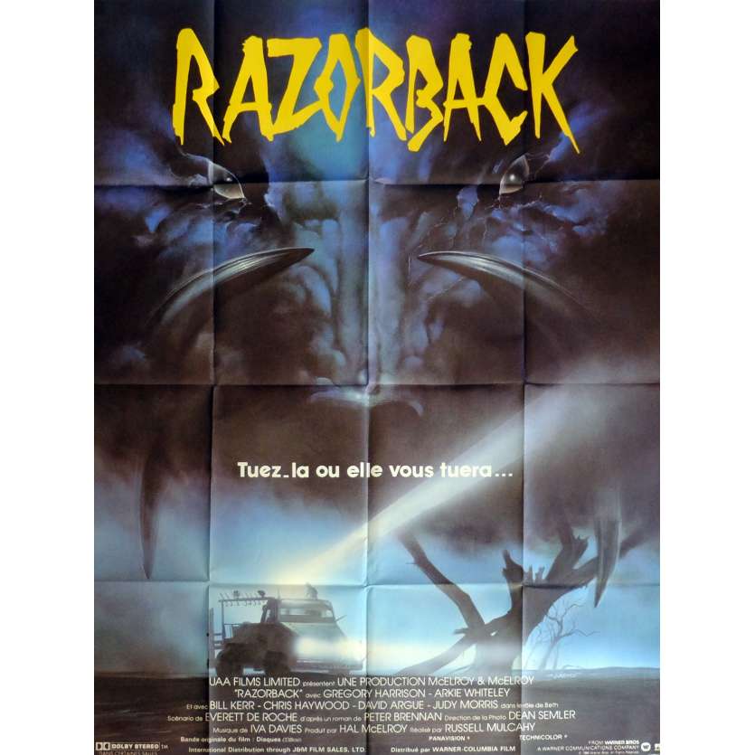 RAZORBACK Movie Poster 47x63 in. French - 1984 - Russel Mulcahy, Gregory Harrison