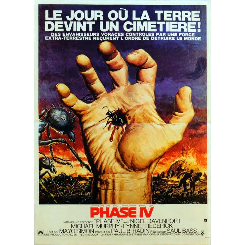 PHASE IV Movie Poster 15x21 in. French - 1974 - Saul Bass, Nigel Davenport