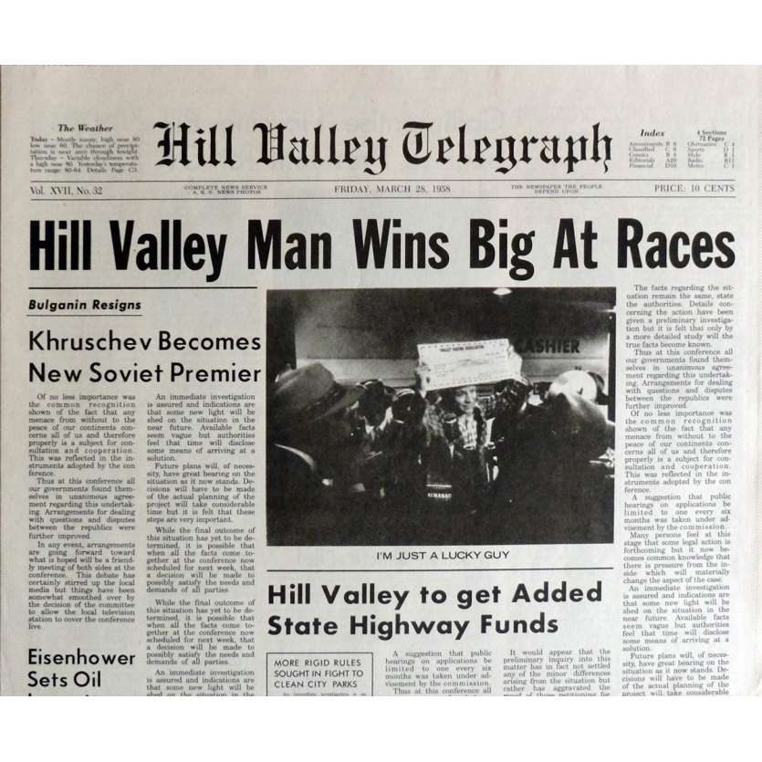 RETOUR VERS LE FUTUR Réplique EXACTE du Journal ! Hill Valley Man