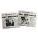 BACK TO THE FUTURE Newspapers Prop Replicas Emmet Brown 15x21 in. USA - 1985 - Robert Zemeckis, Michael J. Fox