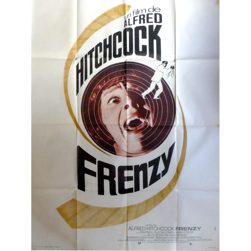 FRENZY Affiche de film 120x160 cm - 1972 - Jon Finch, Alfred Hitchcock