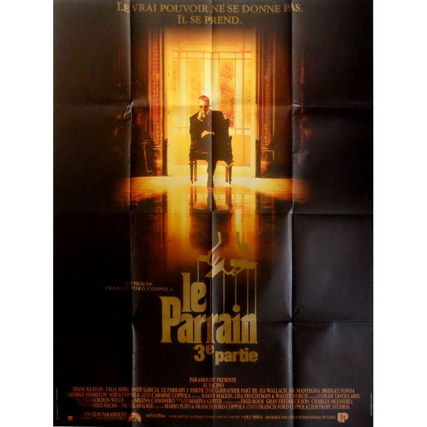 THE GODFATHER III Movie Poster  47x63 in. French - 1990 - Francis Ford Coppola, Al Pacino