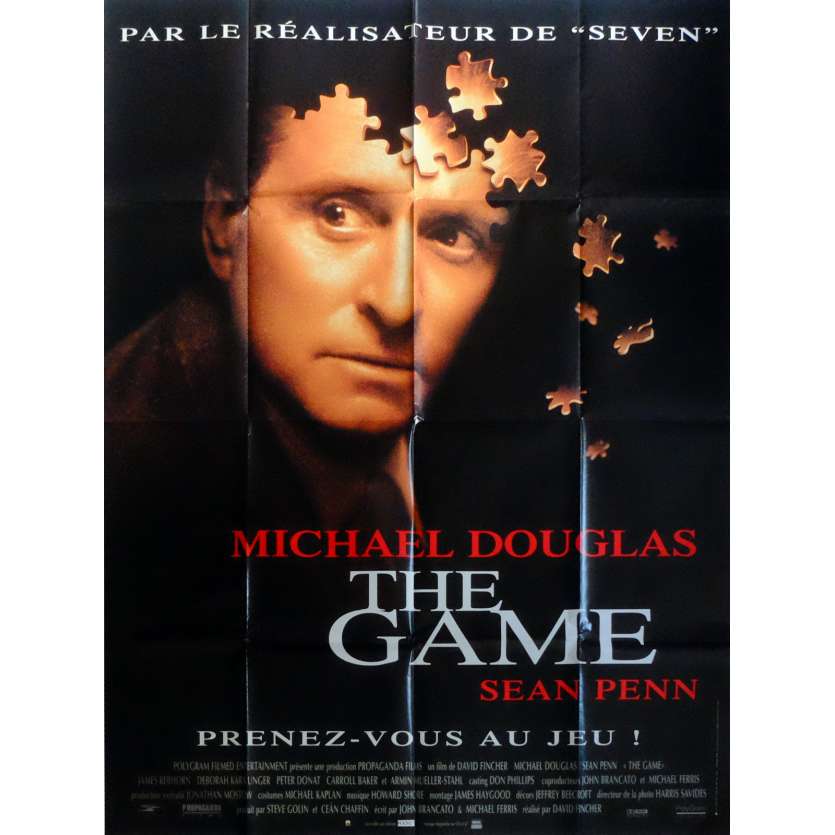 THE GAME Movie Poster 47x63 in. French - 1997 - David Fincher, Michael Douglas