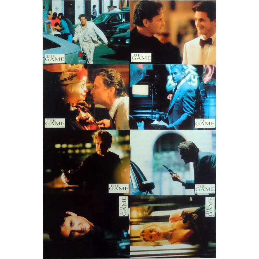 THE GAME Lobby Cards x8 9x12 in. French - 1997 - David Fincher, Michael Douglas