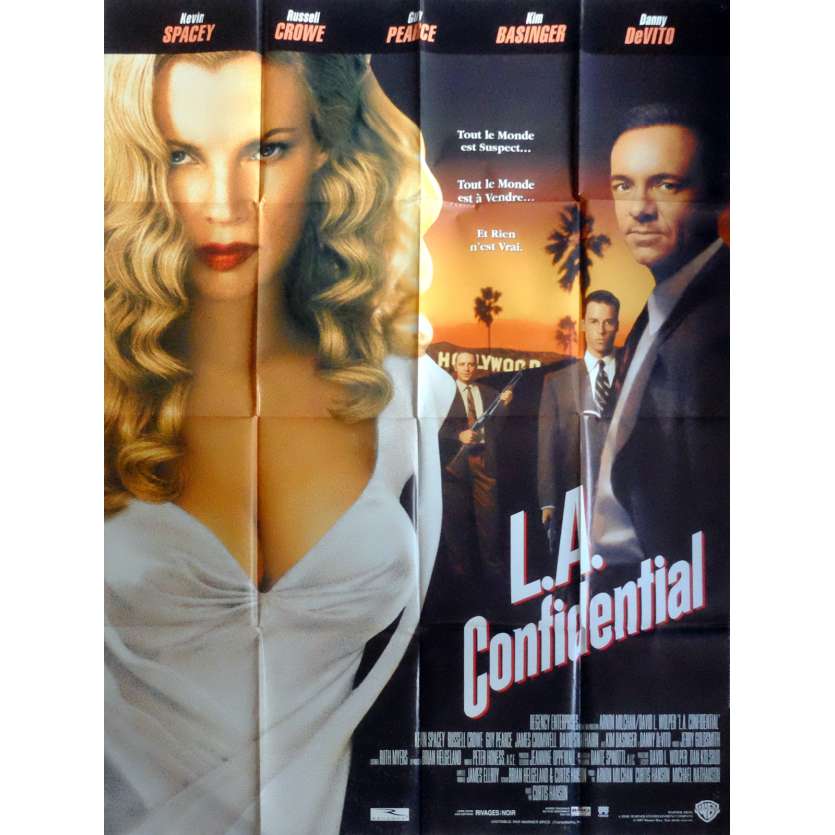 L.A. CONFIDENTIAL Affiche de film 120x160 - 1997 - Kevin Spacey, Curtis Hanson