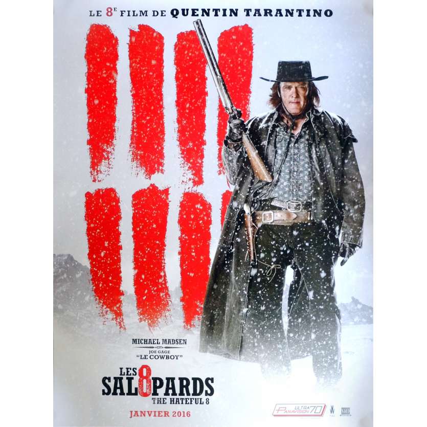 LES 8 SALOPARDS Affiche de film Adv. Mod. A 40x60 cm - 2015 - Kurt Russel, Quentin Tarantino