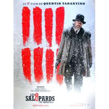 LES 8 SALOPARDS Affiche de film Adv. Mod. B 40x60 cm - 2015 - Kurt Russel, Quentin Tarantino