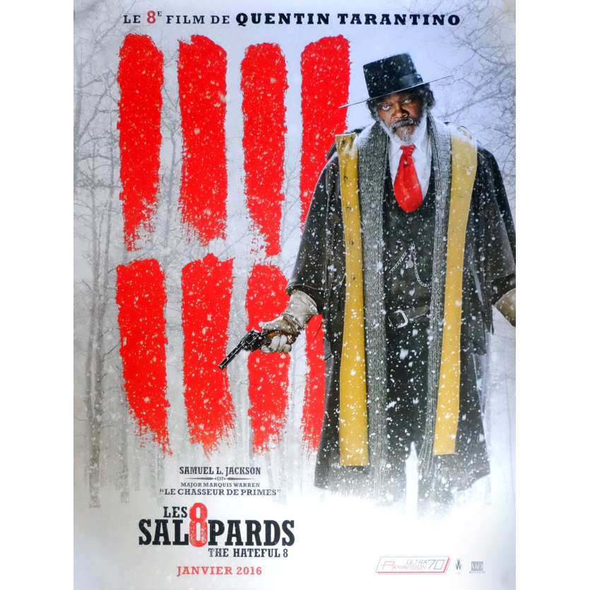 LES 8 SALOPARDS Affiche de film Adv. Mod. C 40x60 cm - 2015 - Kurt Russel, Quentin Tarantino