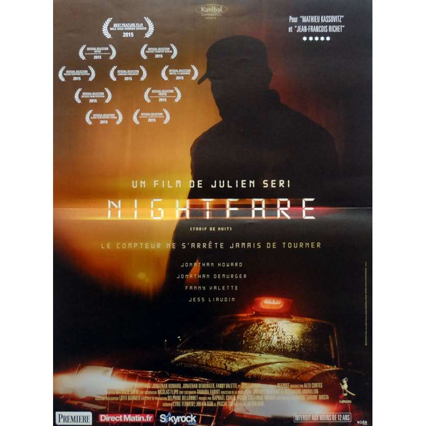NIGHT FARE Movie Poster 15x21 in. French - 2015 - Julien Seri, Jonathan Howard