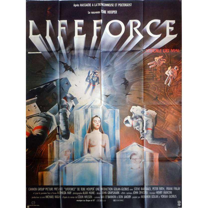 LIFEFORCE French 1P Movie Poster '84 Tobe Hooper 47x63 Space Vampires