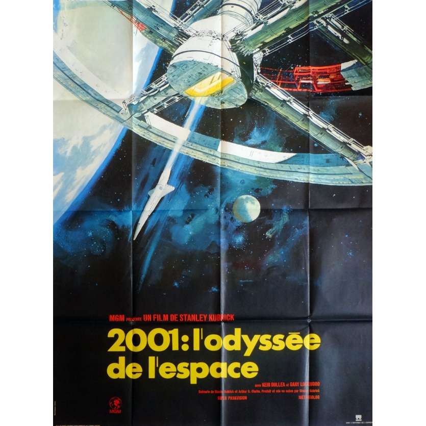 2001 A SPACE ODYSSEY Movie Poster 47x63 in. French - 1980 - Stanley Kubrick, Keir Dullea