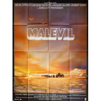 MALEVIL Affiche de film 120x160 cm - 1981 - Michel Serrault, Christian de Chalonge