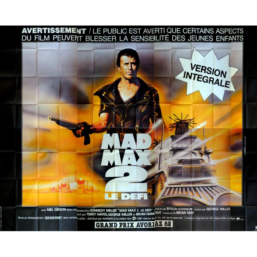 MAD MAX 2 Affiche de film 400x300 cm - 1982 - Mel Gibson, George Miller