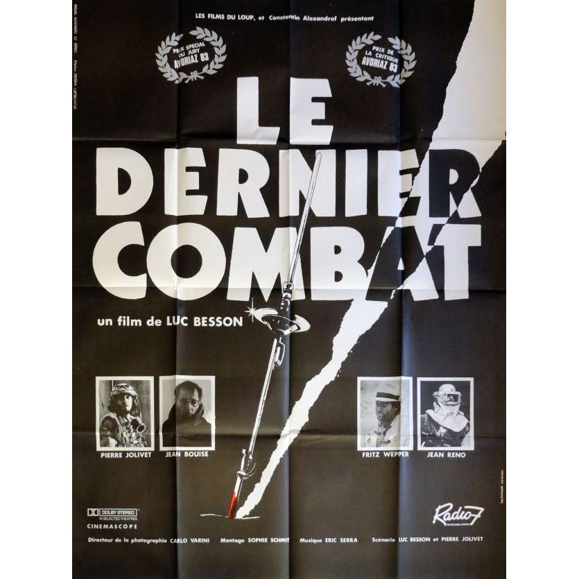 THE LAST BATTLE Movie Poster 47x63 in. French - 1983 - Luc Besson, Jean Reno