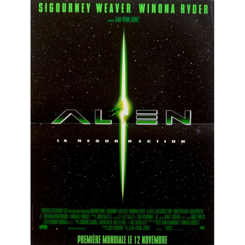 ALIEN LA RESURRECTION Affiche de film  40x60 cm - 1997 - Sigourney Weaver, Jean-Pierre Jeunet