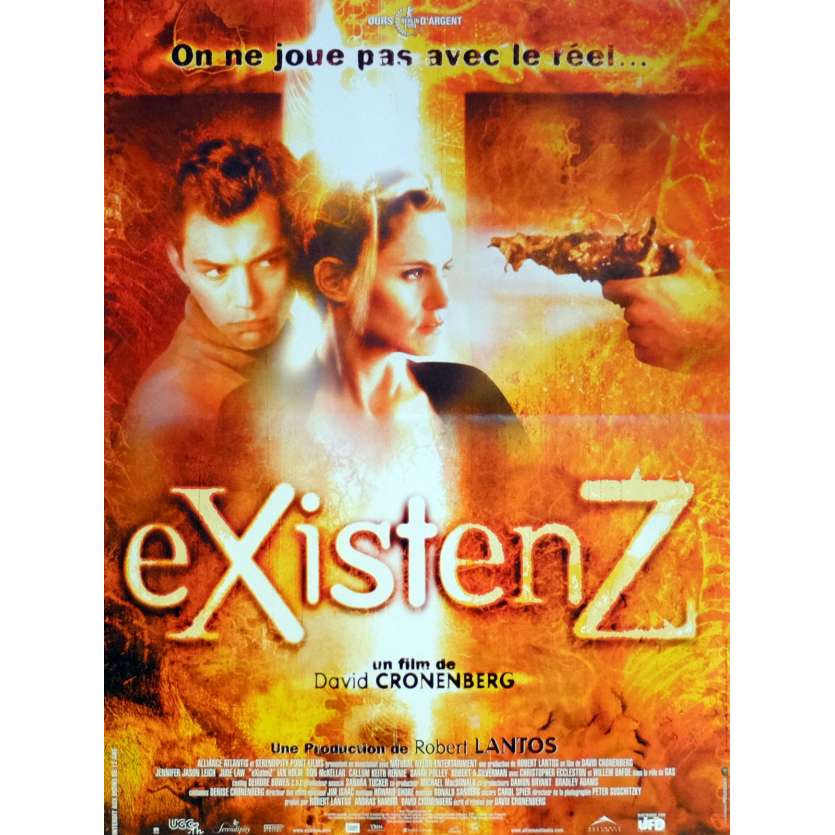 EXISTENZ Affiche de film 40x60 cm - 1999 - Jude Law, David Cronenberg