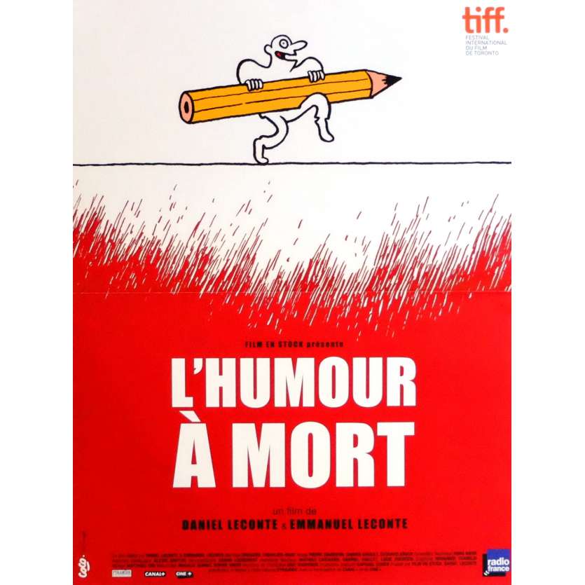 L'HUMOUR A MORT Affiche de film 40x60 cm - 2015 - Elisabeth Badinter, Daniel Leconte