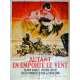GONE WITH THE WIND Movie Poster  47x63 in. French - R1960 - Victor Flemming, Clark Gable