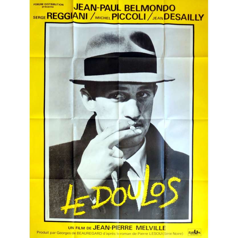 LE DOULOS Movie Poster 47x63 in. French - 1962 - Jean-Pierre Melville, Jean-Paul Belmondo