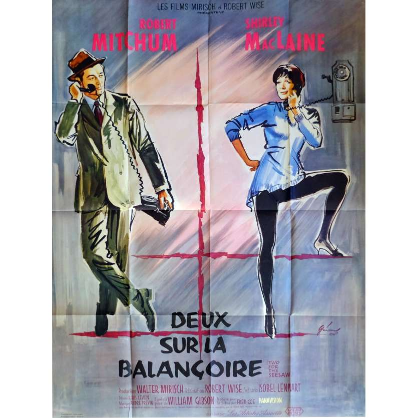 DEUX SUR LA BALANCOIRE Affiche de film  120x160 cm - 1962 - Robert Mitchum, Robert Wise