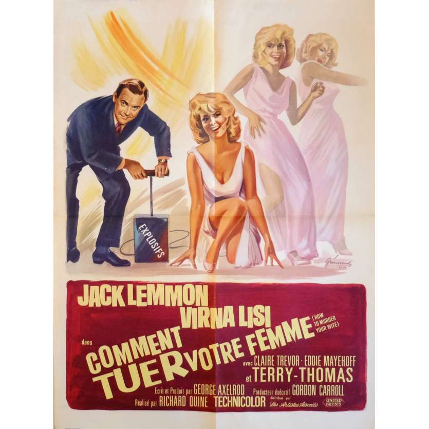 COMMENT TUER VOTRE FEMME Affiche de film 60x80 cm - 1965 - Jack Lemmon, Richard Quine