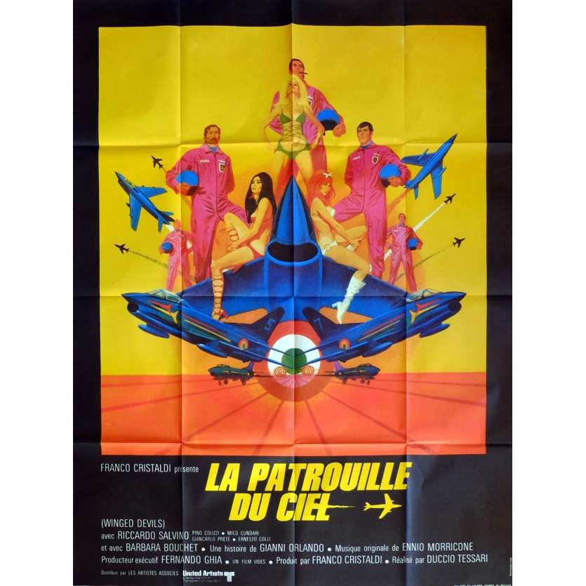WINGED DEVILS Movie Poster  47x63 in. French - 1972 - Duccio Tessari, Riccardo Salvino