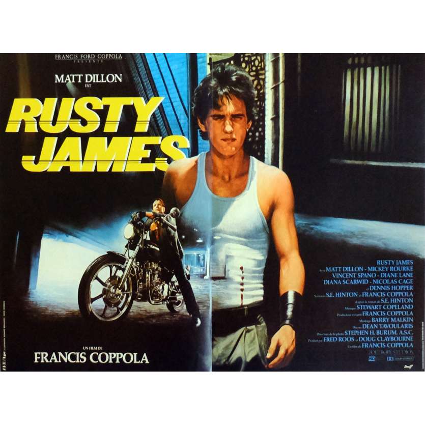 RUSTY JAMES Affiche de film 40x60 cm - 1983 - Matt Dillon, Francis Ford Coppola