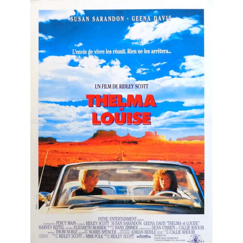 THELMA ET LOUISE Affiche de film 40x60 cm - 1991 - Geena Davis, Ridley Scott