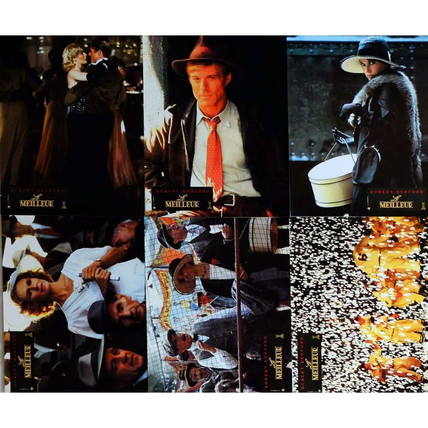 THE NATURAL Lobby Cards x6, Jeu A 9x12 in. French - 1984 - Barry Levinson, Robert Redford